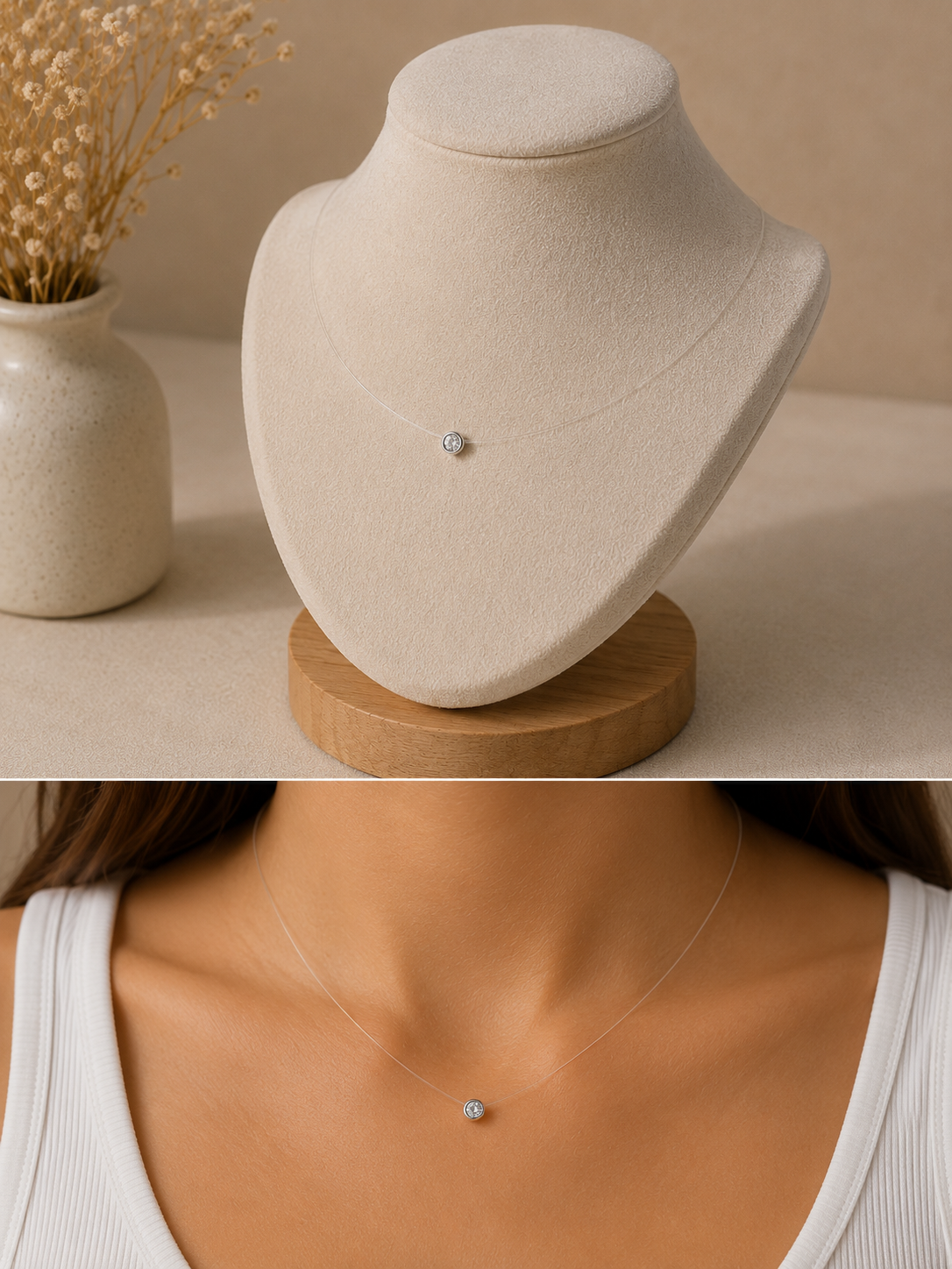 Collier fil de pêche